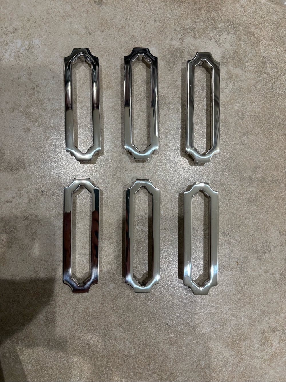 Set of 6 Chrome Cabinet Pulls MGBW